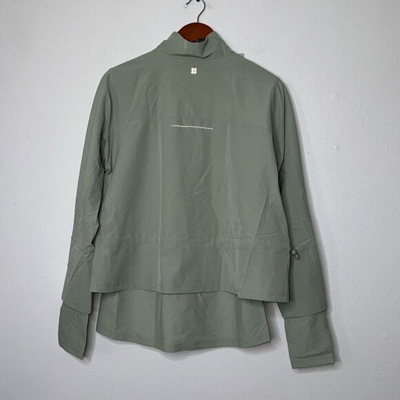 Sweaty Betty Fast Lane Running Jacket In Sage Green Size Medium - Picture 6 of 12
